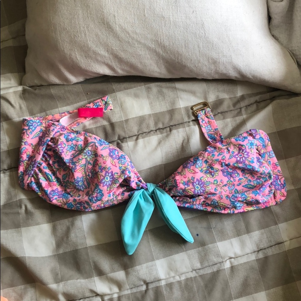 Strapless Floral swimsuit top